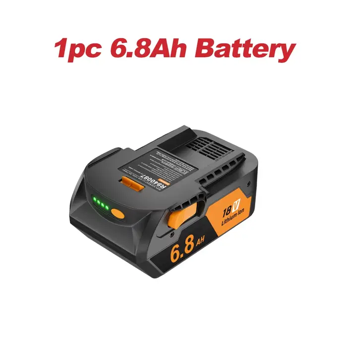 Batterie 18V pour RIDGID, batterie Li-ion 6,8 ah, pour outil électrique sans fil série AEG R840087 R