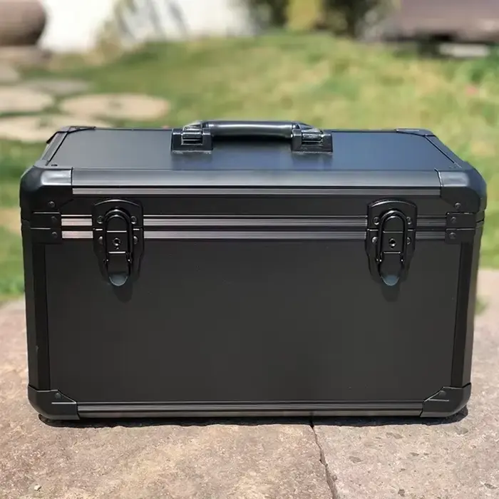 Mallette à outils multifonctionnelle en aluminium, boîte de rangement pour mécaniciens, mallette rig
