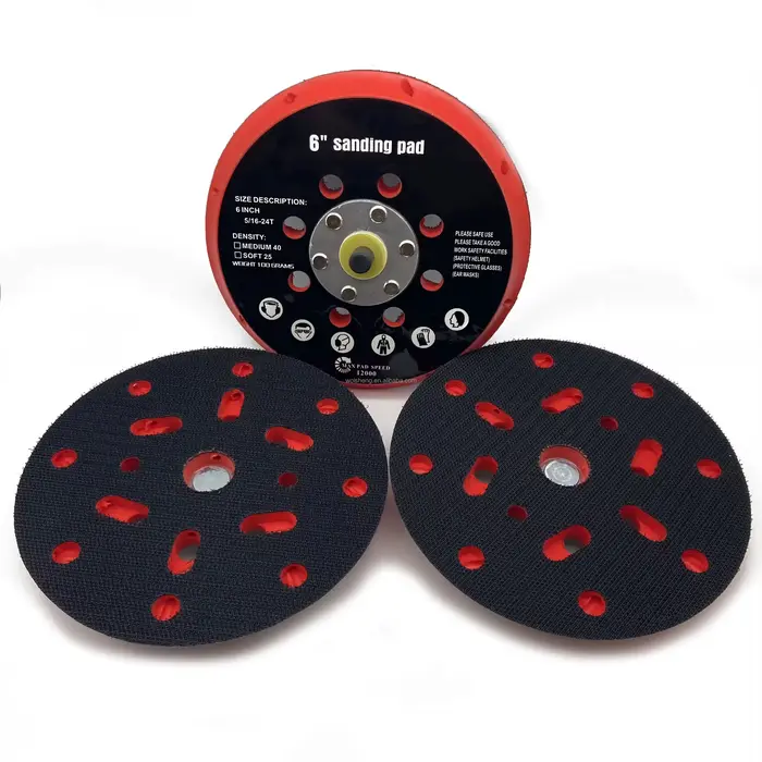 Disques de ponçage orbitaux de 6 pouces (150 mm) à 17 trous pour ponceuses orbitales