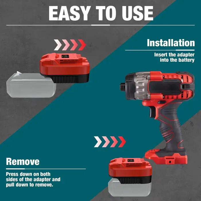 Convertisseur MT18BAU pour outils Bauer 20v