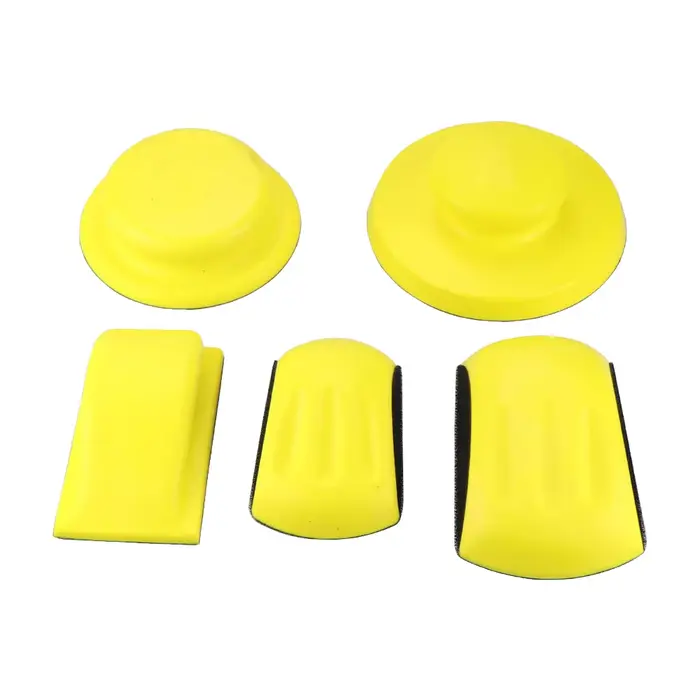 HIFESON 5/6 pouces Mini bloc de ponçage rond souris disque de ponçage papier de verre support tampon