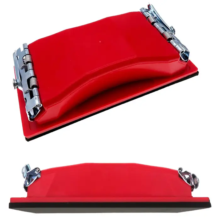 Support pour papier abrasif rectangulaire, ponceuse manuelle, couleur rouge