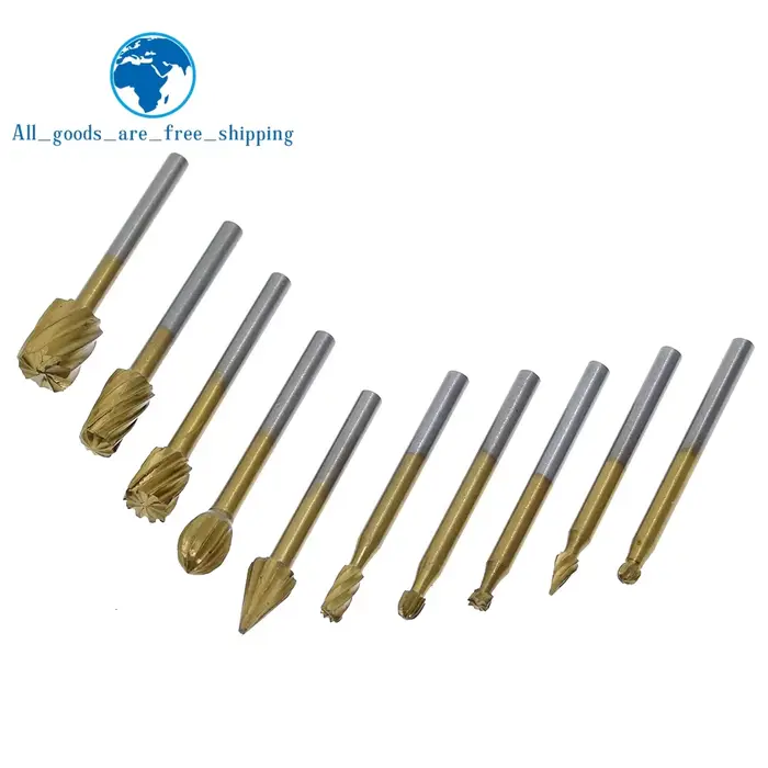 TZT 1 ensemble 1/8 HSS routeur de routage forets ensemble Dremel carbure rotatif bavures outils bois