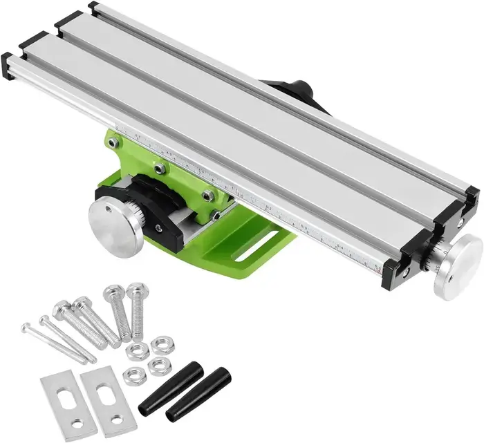 Table à glissière croisée multifonctionnelle de haute précision – Plateau de travail réglable X-Y pour perceuse d'établi