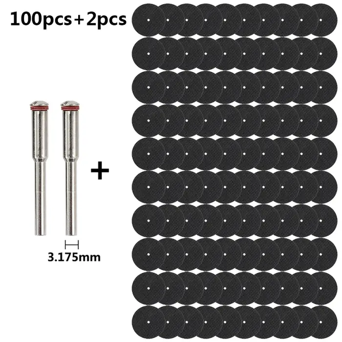 CMCP 101/102 pièces disque de coupe en métal pour meuleuse Dremel outil rotatif lame de scie circulaire avec mandrins