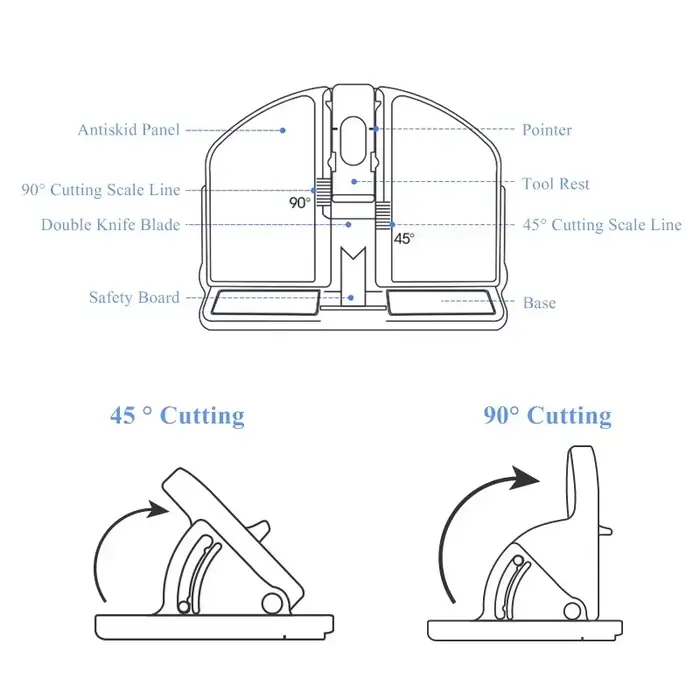 Couteau de coupe biseauté coupe-papier plat bricolage modèle