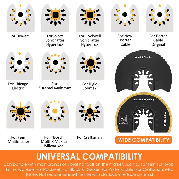 4/6 pièces lames de scie oscillantes multi-outils lame
