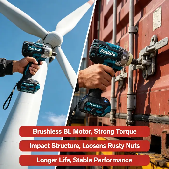 Makita Professional TW004G 18V Tournevis et perceuse électriques sans balais (sans batterie)