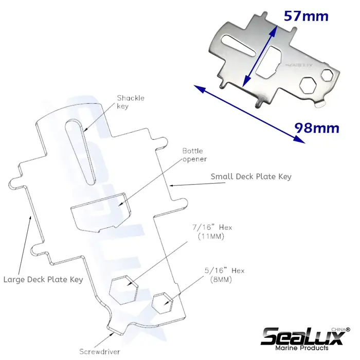Sealux-Boîte à outils d'urgence en acier inoxydable