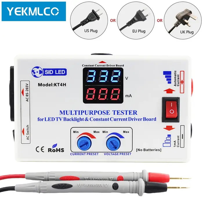 YEKMLCO KT4H 0-330V testeur de rétro-éclairage TV LED ajustement intelligent réglage manuel de la te