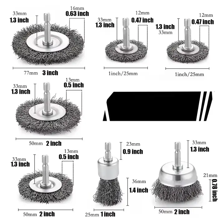 Brosse métallique pour perceuse