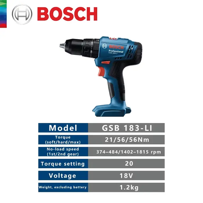 Bosch perceuse électrique GSB 183 tournevis brosse sans fil