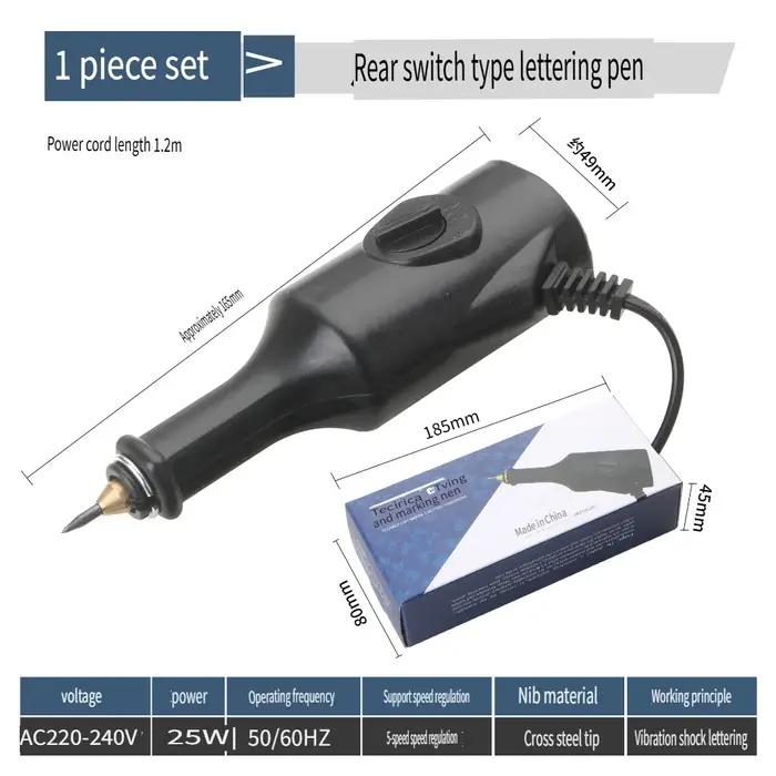 Stylo de gravure électrique 25W