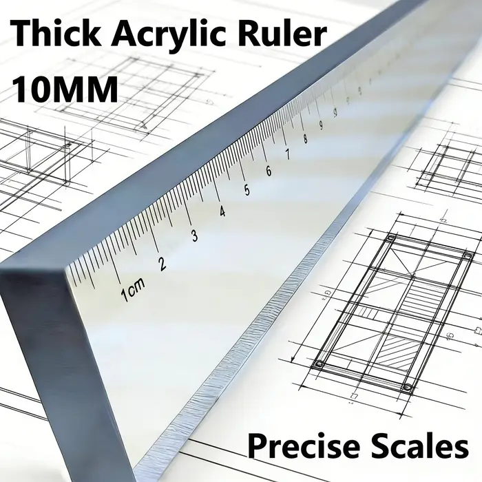Règle de presse-papier multifonction – Grille de coupe en acrylique de 50 cm d'épaisseur pour la conception graphique
