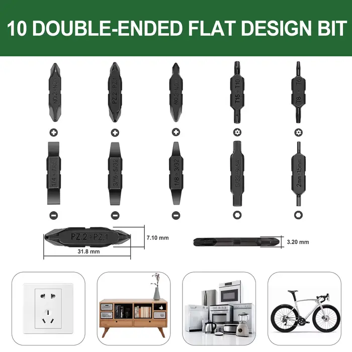 Kit d'embouts ensemble de tournevis Kit d'accessoires