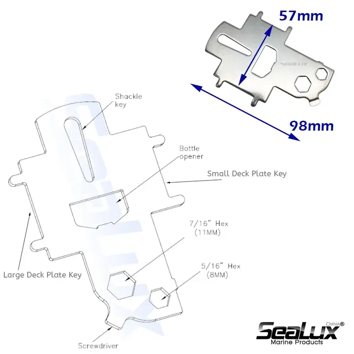 Sealux-Boîte à outils d'urgence en acier inoxydable