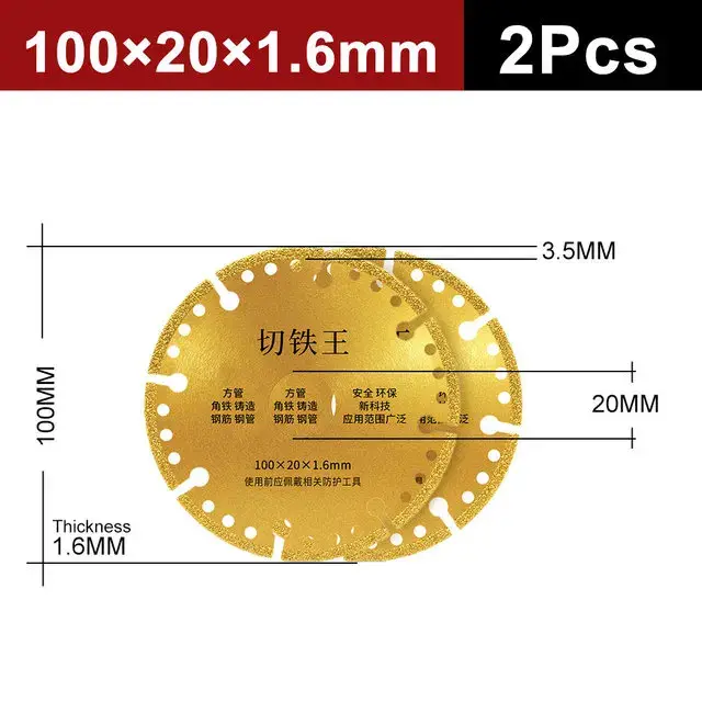100/115/125mm meuleuse d'angle disque découpé roue outil diamant lame de scie métal brasage fer barres d'armature en acier inoxydable disques de coupe ensemble