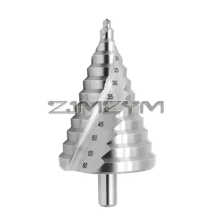 Foret étagé 1 pièce 6-60mm, rainure en spirale, coupe-trou en acier pour le bois et le métal, outils