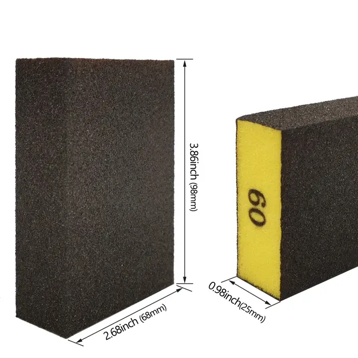 6 pièces/ensemble (60 80 120 180 240 320) bloc de ponçage épais moyen fin