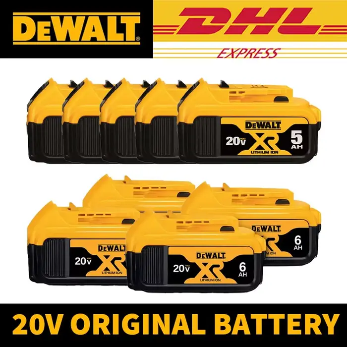 Batterie originale Dewalt 20V MAX 5Ah 6Ah 18650 