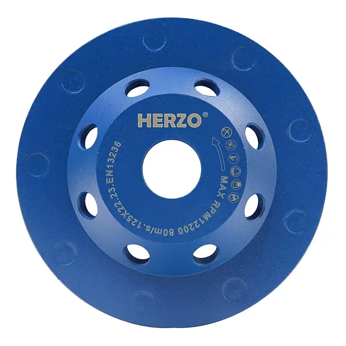 HERZO-Disque de meuleuse pour béton, diamant multi-dents, 125mm/5 pouces