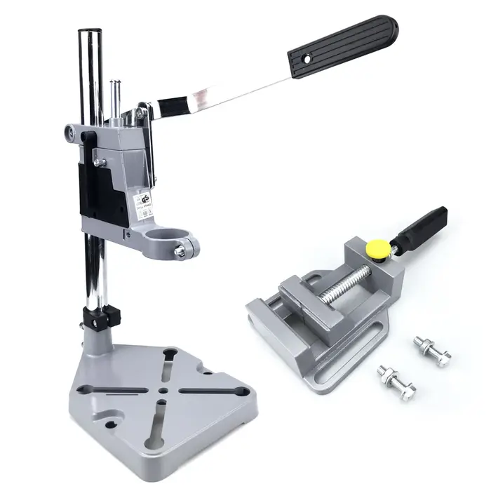 Nouveau support de perceuse électrique multifonctionnel pour le travail du bois, table de positionnement pour perçage, support de perceuse d'établi, mini étau, pince d'établi