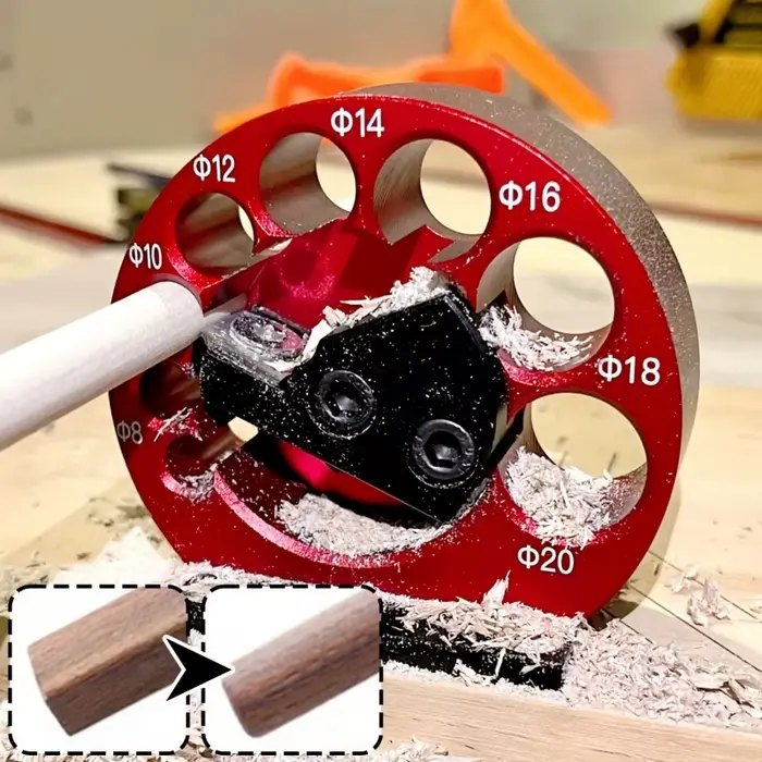 1 Kit de Gabarit de Fabrication de Chevilles Ajustable 8mm-20mm à 8 Trous ou Lames en Carbure