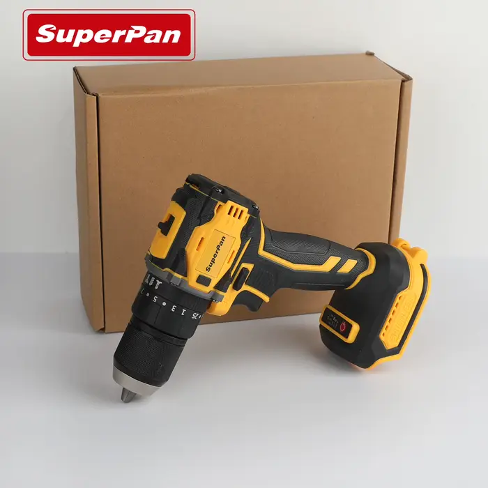 Perceuse-visseuse sans fil 60 Nm à couple élevé 1700 tr/min, outil électrique sans balais SuperPan p