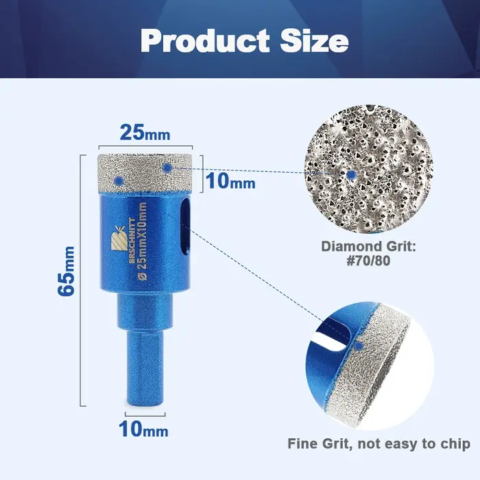 BRSCHNITT foret à verre diamant pour le perçage