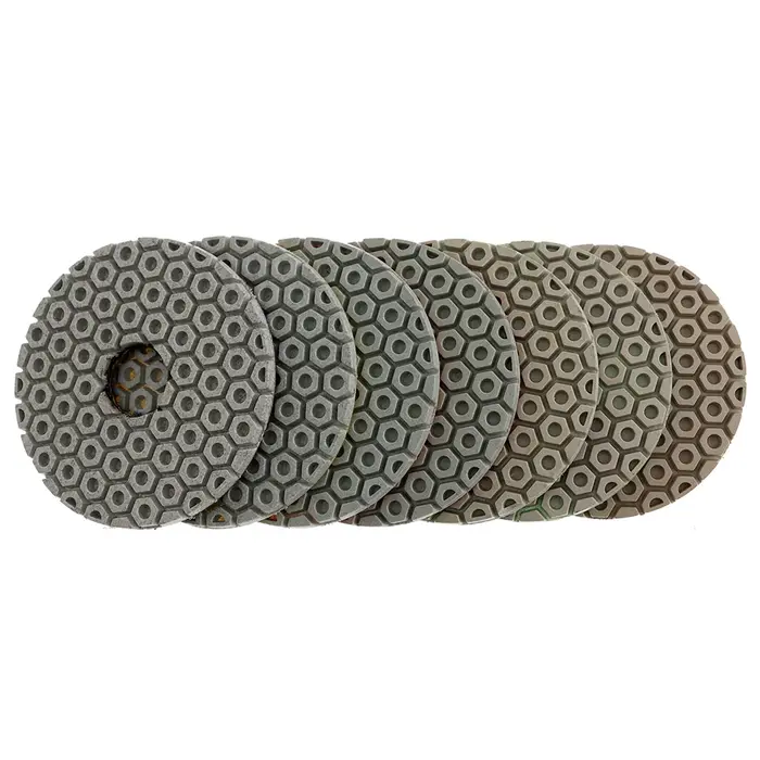 7 pièces/ensemble Super 4 pouces tampons de polissage sec/humide 100mm tampon