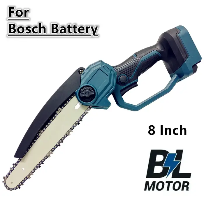 Pour Bosch 18V batterie 8 pouces scie à chaîne tronçonneuse électrique sans brosse taille travail du bois coupe sans fil outils électriques de jardin