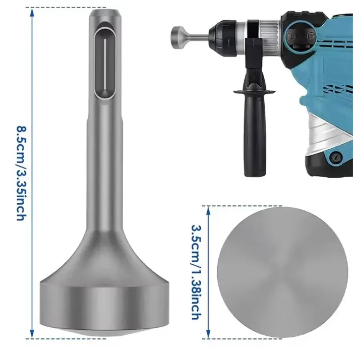 Embout de fixation pour tige de terre SDS Plus 85x35MM pour le fixation de tiges de terre pour marteaux, outil électrique pour tige de terre solide