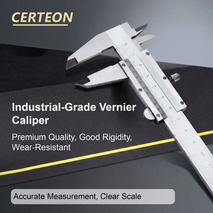 Pied à Coulisse Vernier 0-300mm Précision 0.02mm Acier Carbone Outil de Mesure Manuel Qualité Industrielle Calibre