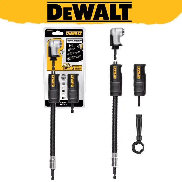 DEWALT DWAMRASETFT adaptateur de perceuse à Angle droit système 4 en 1 arbre Flexible