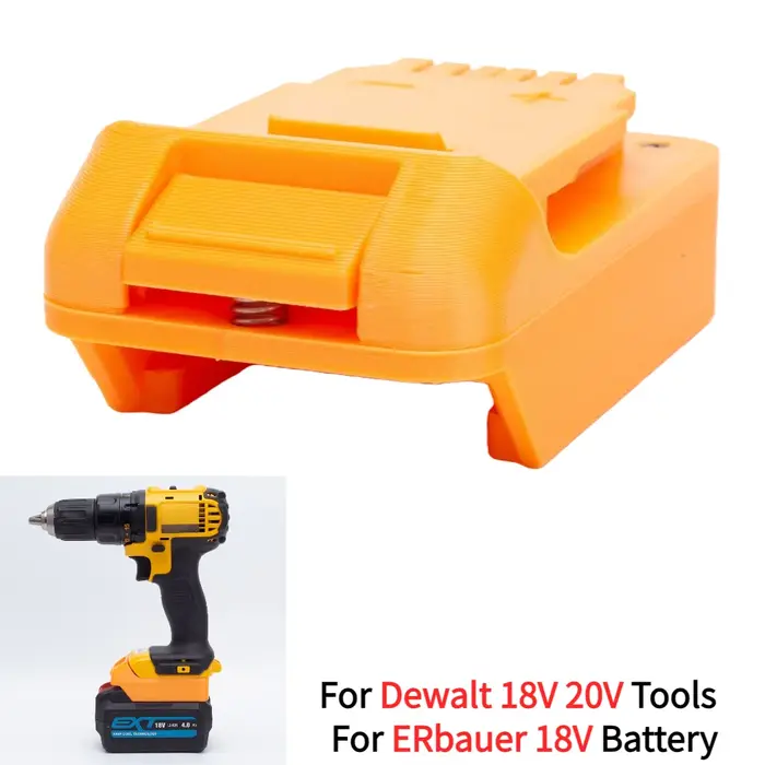 Adaptateur/convertisseur pour batterie Li-ion ERbauer 18V vers Ryobi ONE +/Bosch/Makita/Dewalt/Parkside X20V/Milwaukee