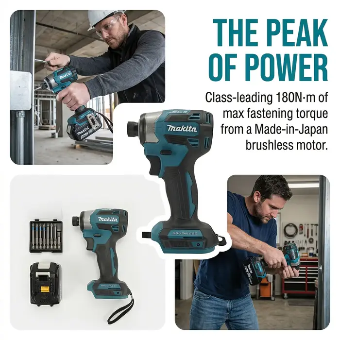 Makita DTD173 Perceuse-visseuse sans fil 18V LXT sans balais 180 N·m avec mode T