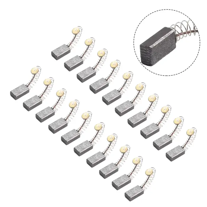 Brosses en carbone à plumes pour moteur, brosses en 2,4, meuleuse d'angle, tondeuse, marteau électrique, outil Acce, 5x8x15mm, 20 pièces