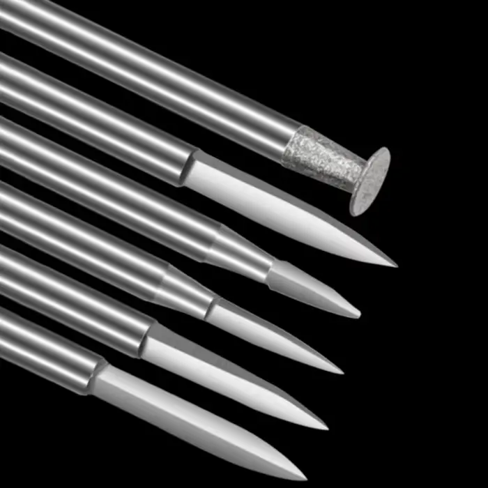 Paquet de 6 forets de sculpture sur bois d'outil de meulage avec tige de 3/2.35mm adaptés aux outils rotatifs