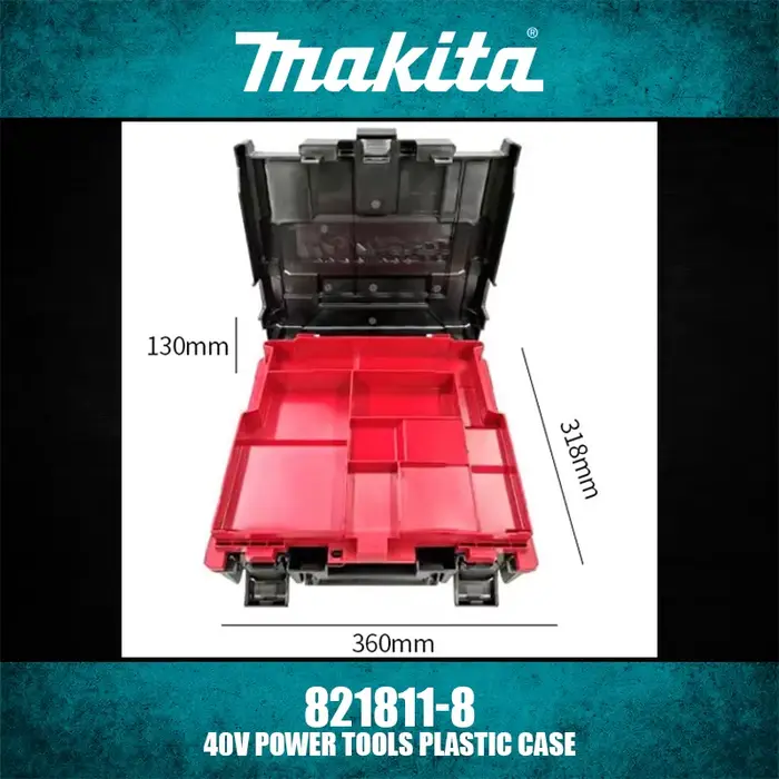 Boîte en plastique pour outils électriques Makita 821857-4/821811-8 18V/40V