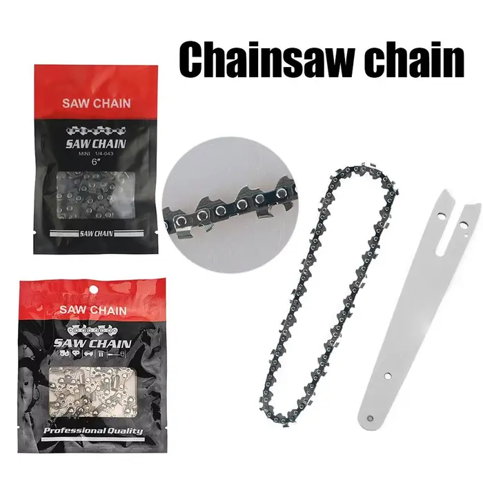 Chaînes de tronçonneuse métalliques polyvalentes de 6/8 pouces