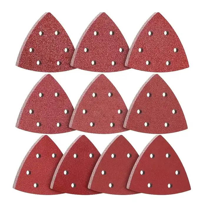 Papier abrasif triangulaire à 6 trous