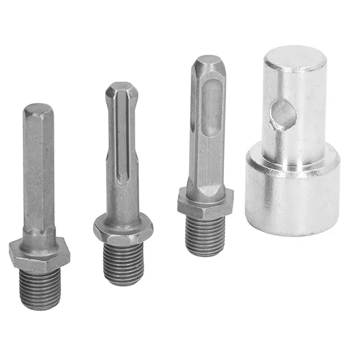 Adaptateur de perceuse 1 à 3, mandrin rond en acier au carbone, 2 fosses, 2 fentes, connecteur de pe