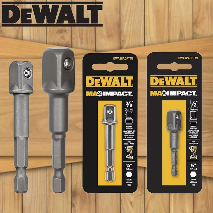 DEWALT – adaptateur carré 1/4 "à 1/2" 3/8 ", perceuse électrique à percussion, outil de Conversion, 