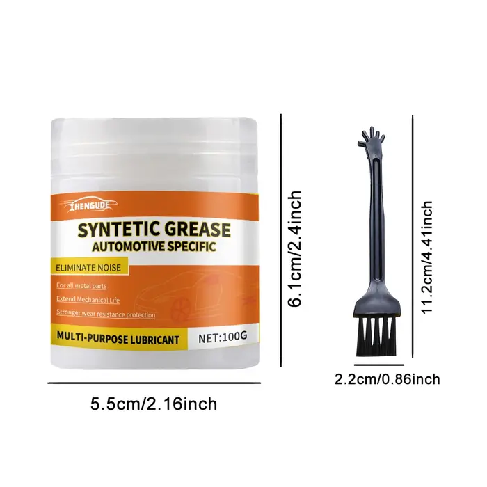100g de graisse synthétique polyvalente - Lubrifiant robuste avec des propriétés anti-usure et de réduction du bruit