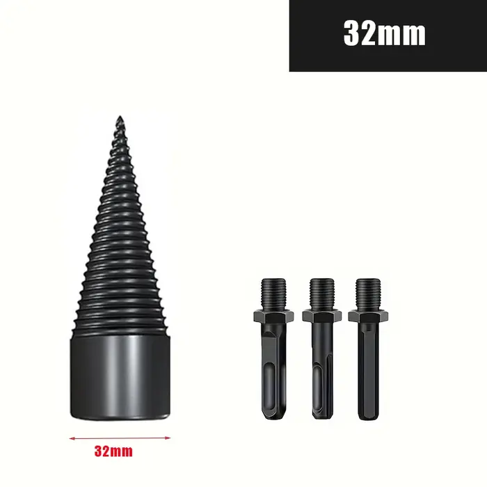 1 ensemble 32-50mm séparateur de bois de chauffage Machine foret cône