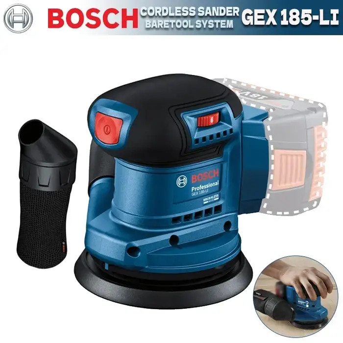 Ponceuse orbitale sans fil Bosch GEX 185-LI 18V