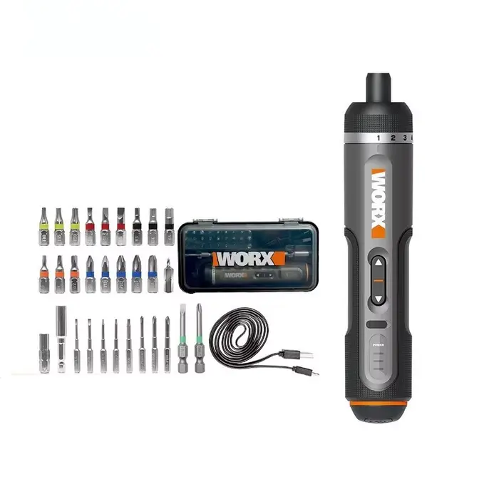 Worx 4V jeux de tournevis électriques WX242 tournevis électriques sans fil intelligents poignée Rech