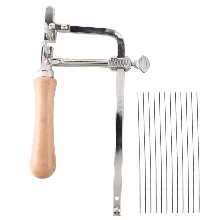 Nministériels d de scie réglable professionnel avec manche en bois, cadre de scie à bijoux, outils à
