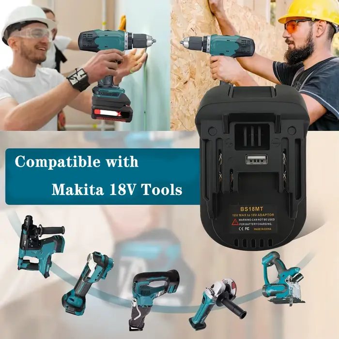Adaptateur de batterie pour Bosch 18V convertir en pour Makita 18V convertisseur avec USB pour Makit