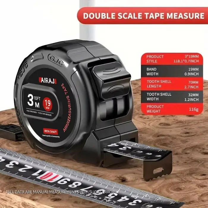 Outils de mesure de haute précision 3/5/7,5/ m, règle de menuiserie domestique, ruban à mesurer épai